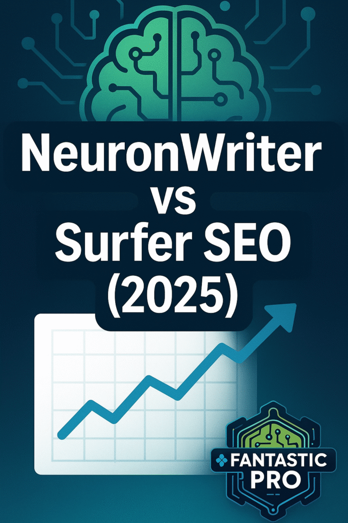 NeuronWriter vs Surfer SEO 2025 Pinterest Image – Fantastic Pro