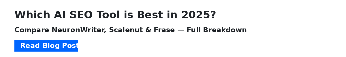 Best AI SEO Tool 2025