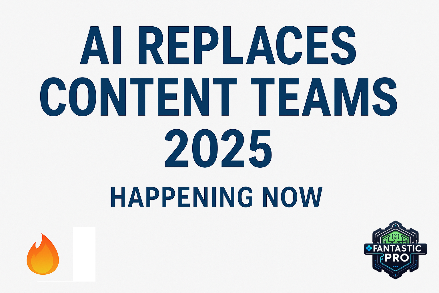 AI Replaces Content Teams 2025 – Blog Banner