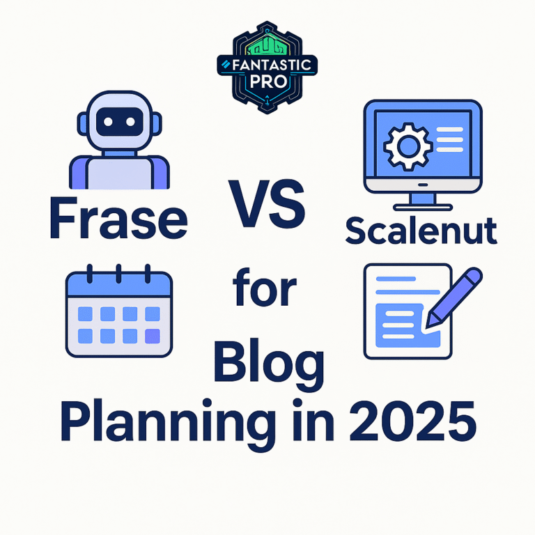 Frase vs Scalenut for blog planning in 2025 – AI tool comparison with Fantastic Pro branding